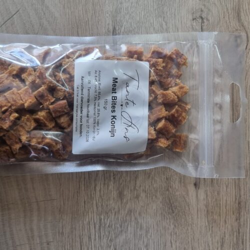 Meat Bites Konijn natuurlijke trainingssnack voor honden van 100% konijn
